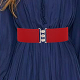 Maxbell Maxbell Women Elastic Waist Belt Trendy Portable Female Casual Cinch Belt Dress Belt Red
