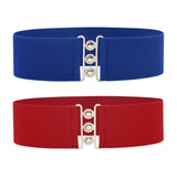 Maxbell Maxbell Women Elastic Waist Belt Trendy Portable Female Casual Cinch Belt Dress Belt Red
