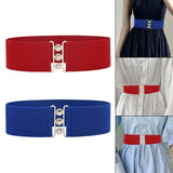 Maxbell Maxbell Women Elastic Waist Belt Trendy Portable Female Casual Cinch Belt Dress Belt Red