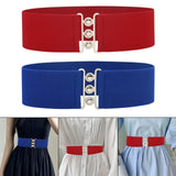 Maxbell Maxbell Women Elastic Waist Belt Trendy Portable Female Casual Cinch Belt Dress Belt Red