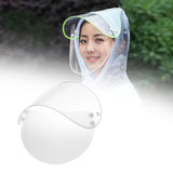 Maxbell 2xRaincoat Hat Lightweight Removable Reusable Headwear Raincoat Face Protector White