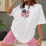 Maxbell Maxbell Womens T Shirt Summer Breathable Streetwear Basic Tee for Sports Street Trip S White