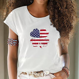 Maxbell Maxbell Womens T Shirt Summer Comfortable Short Sleeve Top for Vacation Trip Walking M