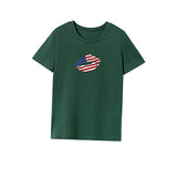 Maxbell Maxbell Women's T Shirt Summer Casual Crewneck Shirt for Walking Daily Wear Vacation S Green