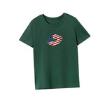 Maxbell Maxbell Women's T Shirt Summer Casual Crewneck Shirt for Walking Daily Wear Vacation S Green