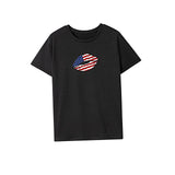 Maxbell Maxbell Women's T Shirt Summer Casual Crewneck Shirt for Walking Daily Wear Vacation L Black
