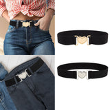 Maxbell Maxbell Women Elastic Waist Belt Simple Female Lady Cinch for Dating Party Traveling Gold Buckle