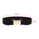 Maxbell Maxbell Women Elastic Waist Belt Simple Female Lady Cinch for Dating Party Traveling Gold Buckle