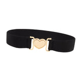 Maxbell Maxbell Women Elastic Waist Belt Simple Female Lady Cinch for Dating Party Traveling Gold Buckle
