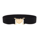 Maxbell Maxbell Women Elastic Waist Belt Simple Female Lady Cinch for Dating Party Traveling Gold Buckle