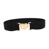 Maxbell Maxbell Women Elastic Waist Belt Simple Female Lady Cinch for Dating Party Traveling Gold Buckle