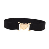 Maxbell Maxbell Women Elastic Waist Belt Simple Female Lady Cinch for Dating Party Traveling Gold Buckle