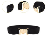 Maxbell Maxbell Women Elastic Waist Belt Simple Female Lady Cinch for Dating Party Traveling Gold Buckle