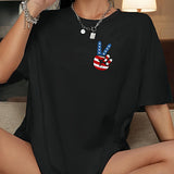 Maxbell Maxbell T Shirt for Women Summer Outfits Casual Basic Tee for Shopping Holiday Beach L Black