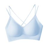 Maxbell Maxbell Women Bra Push up Bra Underwear T Shirt Bra No Underwire Bra Comfortable Bra M Blue