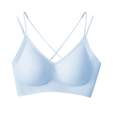 Maxbell Maxbell Women Bra Push up Bra Underwear T Shirt Bra No Underwire Bra Comfortable Bra M Blue