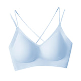 Maxbell Maxbell Women Bra Push up Bra Underwear T Shirt Bra No Underwire Bra Comfortable Bra M Blue