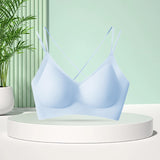 Maxbell Maxbell Women Bra Push up Bra Underwear T Shirt Bra No Underwire Bra Comfortable Bra M Blue