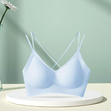 Maxbell Maxbell Women Bra Push up Bra Underwear T Shirt Bra No Underwire Bra Comfortable Bra M Blue