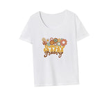 Maxbell Maxbell Womens T Shirt Summer Souvenir Crew Neck Shirt for Daily Wear Holiday Street L White