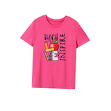 Maxbell Maxbell Women's T Shirt Summer Fashion Basic Tee Shirt for Walking Camping Commuting S Rose Pink