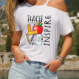 Maxbell Maxbell Women's T Shirt Summer Streetwear Short Sleeve Top for Vacation Trip Walking S