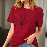 Maxbell Maxbell Women's T Shirt Summer Souvenir Crewneck Shirt for Backpacking Walking Work S Red