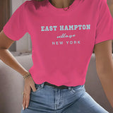 Maxbell Maxbell Women's T Shirt Summer Casual Soft Basic Tee for Commuting Traveling Holiday XXL Rose Pink