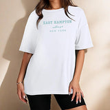 Maxbell Maxbell Womens T Shirt Summer Tee Shirt for Holiday Commuting Shopping S White