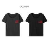 Maxbell Maxbell T Shirt for Women Summer Stylish Crewneck Shirt for Holiday Shopping Camping S Grey