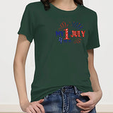 Maxbell Maxbell Women's T Shirt Summer Neck Basic Tee for Work Vacation Traveling S Green