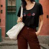 Maxbell Maxbell T Shirt for Women Summer Ladies Crew Neck Tee for Sports Backpacking Walking XXL Black