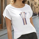 Maxbell Maxbell Womens T Shirt Summer Neck Crewneck Shirt for Trip Holiday Travel S