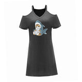 Maxbell Maxbell Women's Off Shoulder Dress Summer Teen Casual Dress for Travel Holiday Party XXL