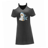 Maxbell Maxbell Women's Off Shoulder Dress Summer Teen Casual Dress for Travel Holiday Party XXL