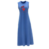 Maxbell Maxbell Women's Long Summer Dress Spring Formal Casual Dress for Walking Travel Work XL