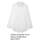 Maxbell Maxbell Sunscreen Cardigan Coat Trendy Sun Protection Clothes for Daily Party Ladies White