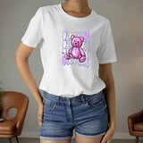 Maxbell Maxbell Women's T Shirt Summer Trendy Crewneck Shirt for Traveling Vacation Shopping L White