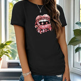 Maxbell Maxbell Women's T Shirt Summer Casual Crewneck Tee for Daily Wear Backpacking Office L Black