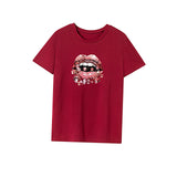 Maxbell Maxbell Women's T Shirt Summer Casual Crewneck Tee for Daily Wear Backpacking Office XXL Red
