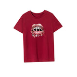 Maxbell Maxbell Women's T Shirt Summer Casual Crewneck Tee for Daily Wear Backpacking Office XXL Red
