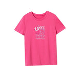 Maxbell Maxbell Women's T Shirt Summer Regular Neck Tee for Vacation Hiking Walking S Rose Pink
