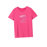 Maxbell Maxbell Women's T Shirt Summer Regular Neck Tee for Vacation Hiking Walking S Rose Pink