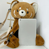 4xPanda Plush Backpack Casual Daypack Shoulder Purse for Party Shopping Street S