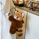 4xPanda Plush Backpack Casual Daypack Shoulder Purse for Party Shopping Street S