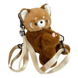 4xPanda Plush Backpack Casual Daypack Shoulder Purse for Party Shopping Street S