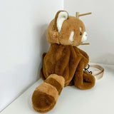 4xPanda Plush Backpack Casual Daypack Shoulder Purse for Party Shopping Street S