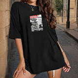 Maxbell Maxbell Womens T Shirt Summer Clothing Short Sleeve Top for Walking Shopping Holiday M Black