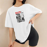 Maxbell Maxbell Womens T Shirt Summer Clothing Short Sleeve Top for Walking Shopping Holiday XXL White