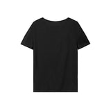 Maxbell Maxbell Womens T Shirt Summer Simple Classic Crew Neck Shirt for Travel Trip Holiday XXL Black